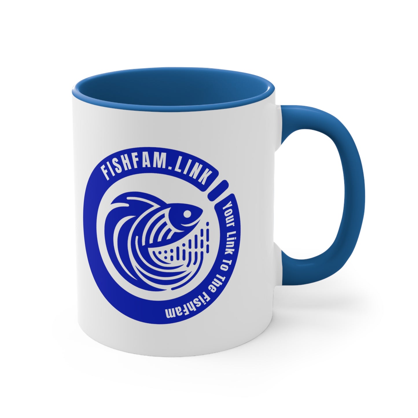 FishFamLink Accent Coffee Mug, 11oz