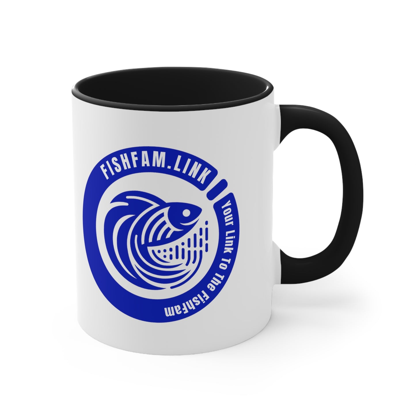 FishFamLink Accent Coffee Mug, 11oz