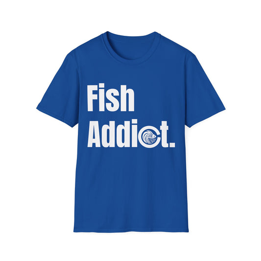 Fish Addict. - FishFamLink Unisex Softstyle T-Shirt
