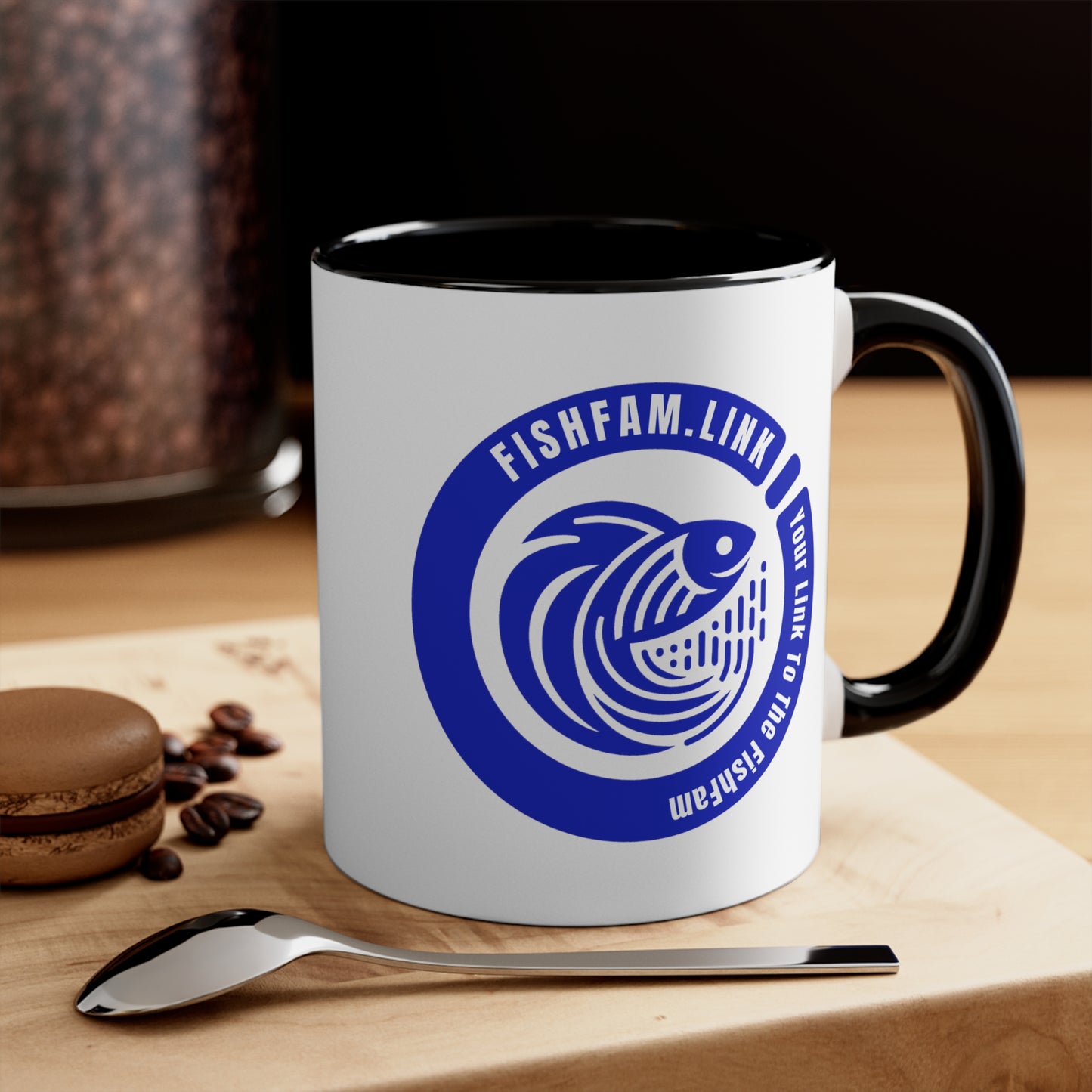 FishFamLink Accent Coffee Mug, 11oz
