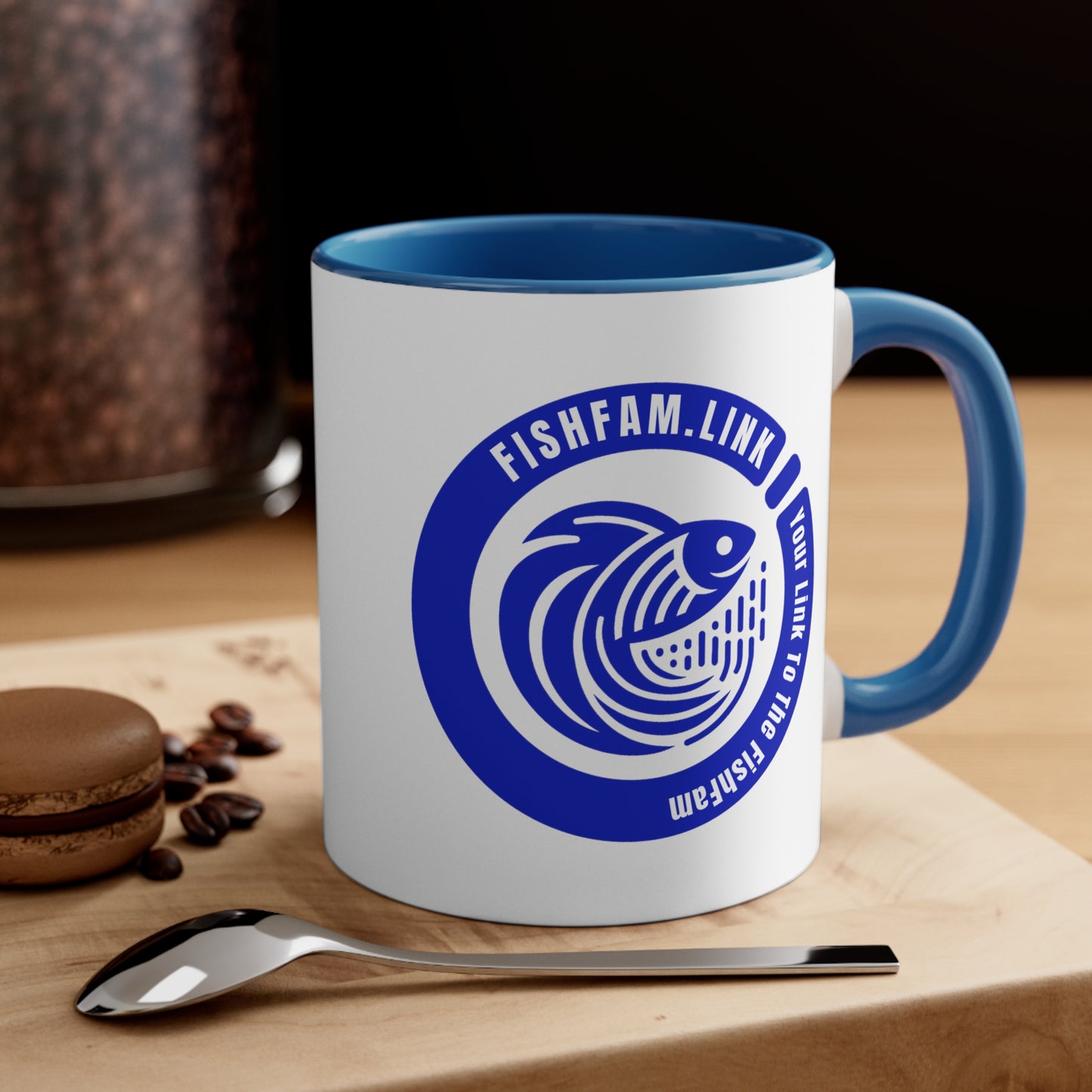 FishFamLink Accent Coffee Mug, 11oz