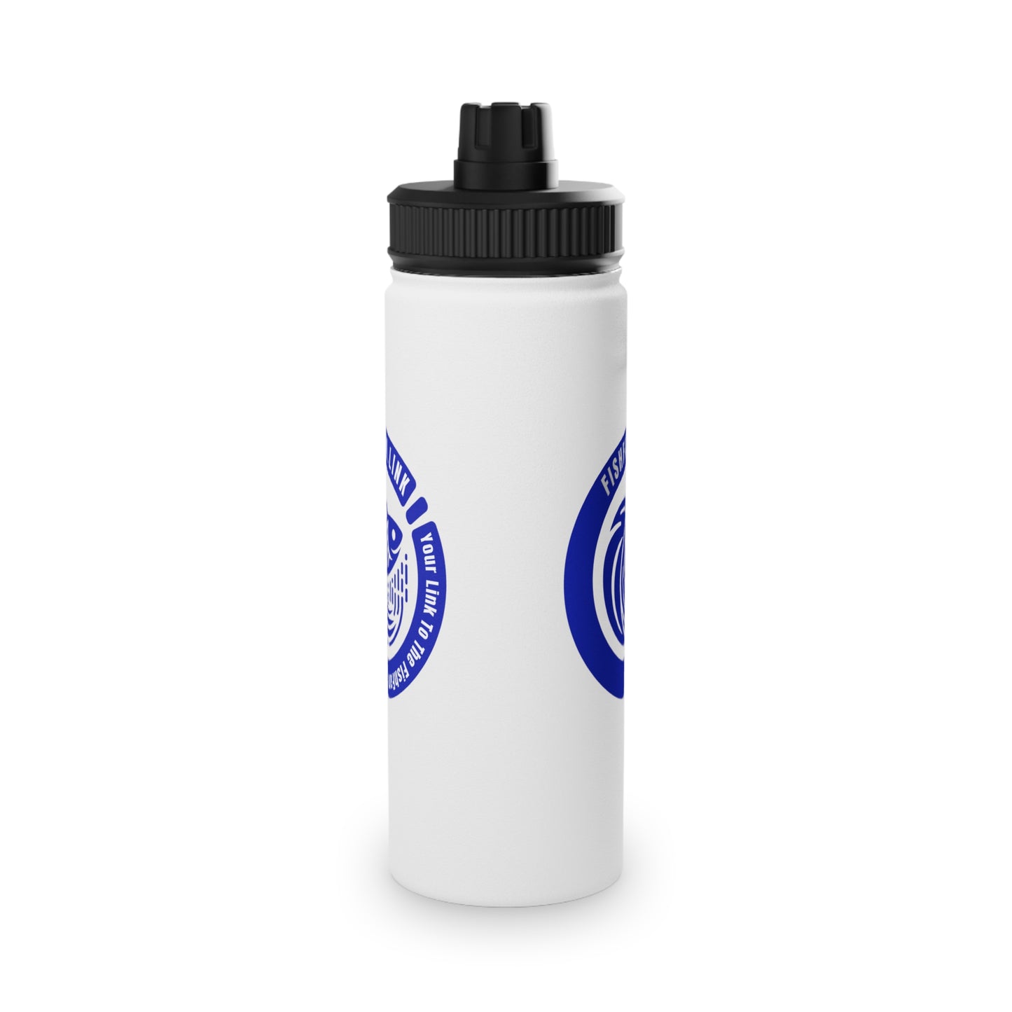 FishFamLink Stainless Steel Water Bottle, Sports Lid